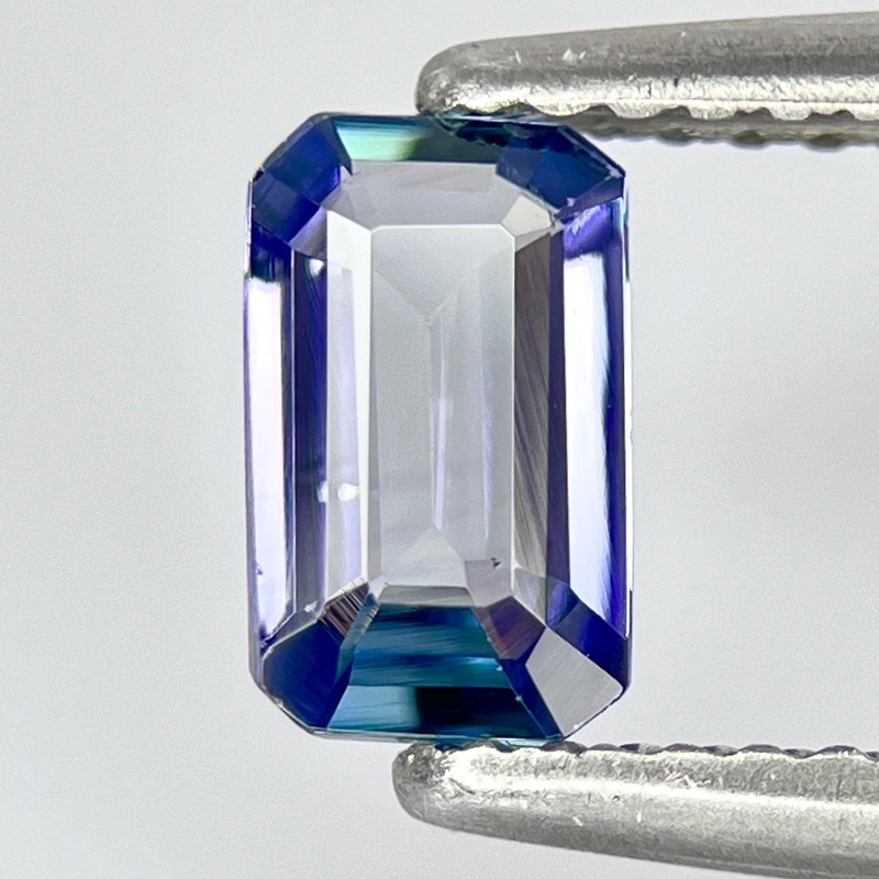 Natural 0.82ct Tanzanite Gemstone Emerald Cut Blue Violet